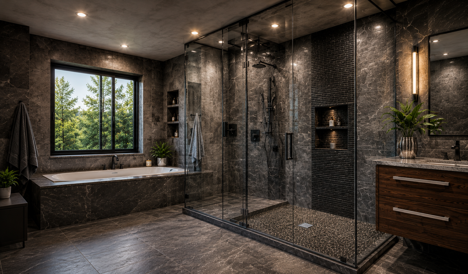 Modern bathroom remodel